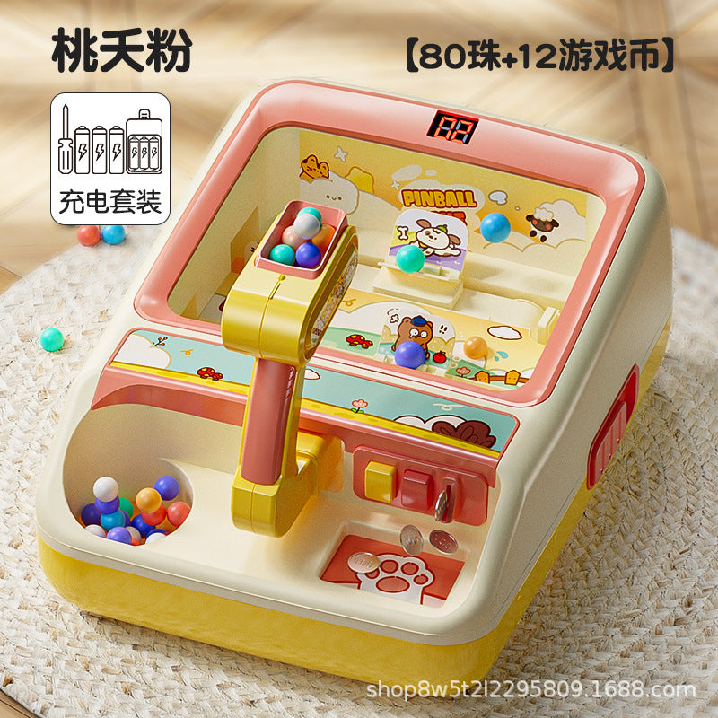 Shooting game machine - large size marble popper for kids - educational toy for boys and girls ages 3-6 - perfect birthday or new year gift