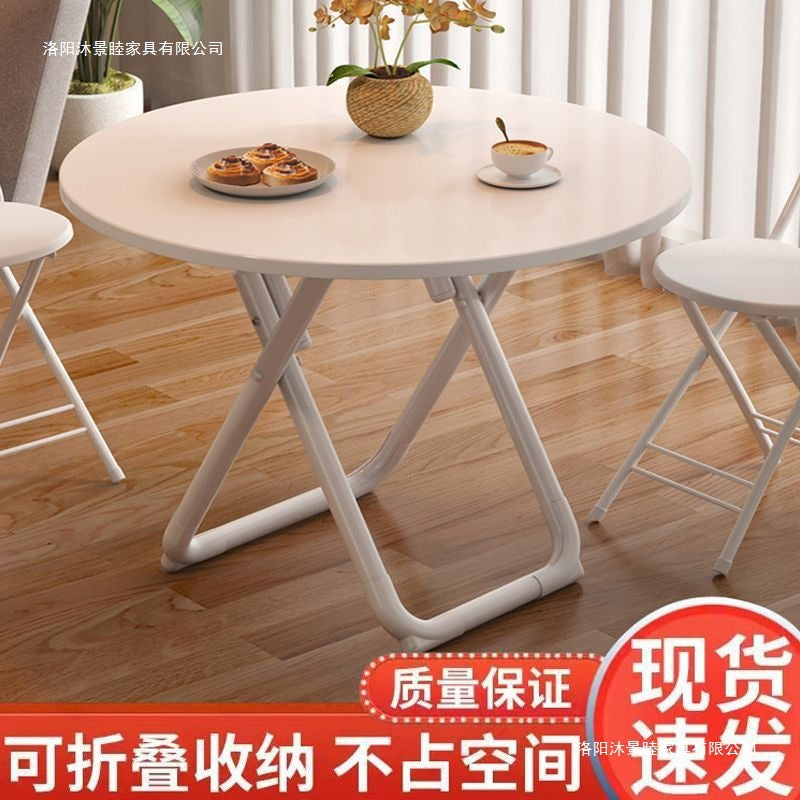 Foldable table dining table for homesmall apartment rental house simple table and chairs for eating square table round table convenient stall