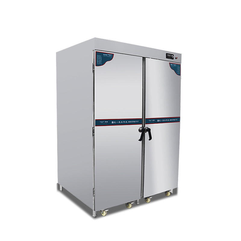 School canteen cart-type soup bucket disinfection cabinet, kitchen storage drain, high temperature hot air circulation sterilization, disinfection and drying