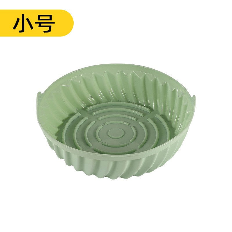 Silicone air fryer baking pan - reusable silicone pot holder & cake mold for home use