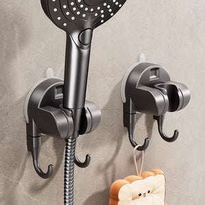 Bathroom strong suction cup shower bracket fixed handy gadgetfor home bathroom wall-mounted punch-free shower head bottom seat