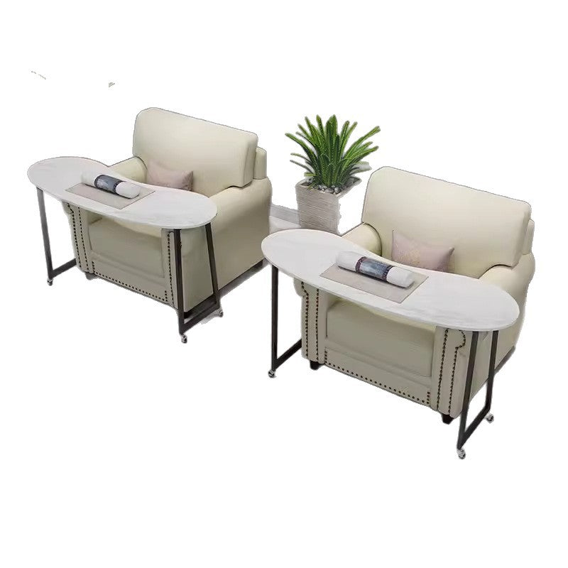 Removable manicure table Single-layer Japanese manicure sofa table with wheels Modern simple marble manicure table