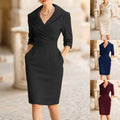 european and american new arrival: elegant slimming waist-defining dress