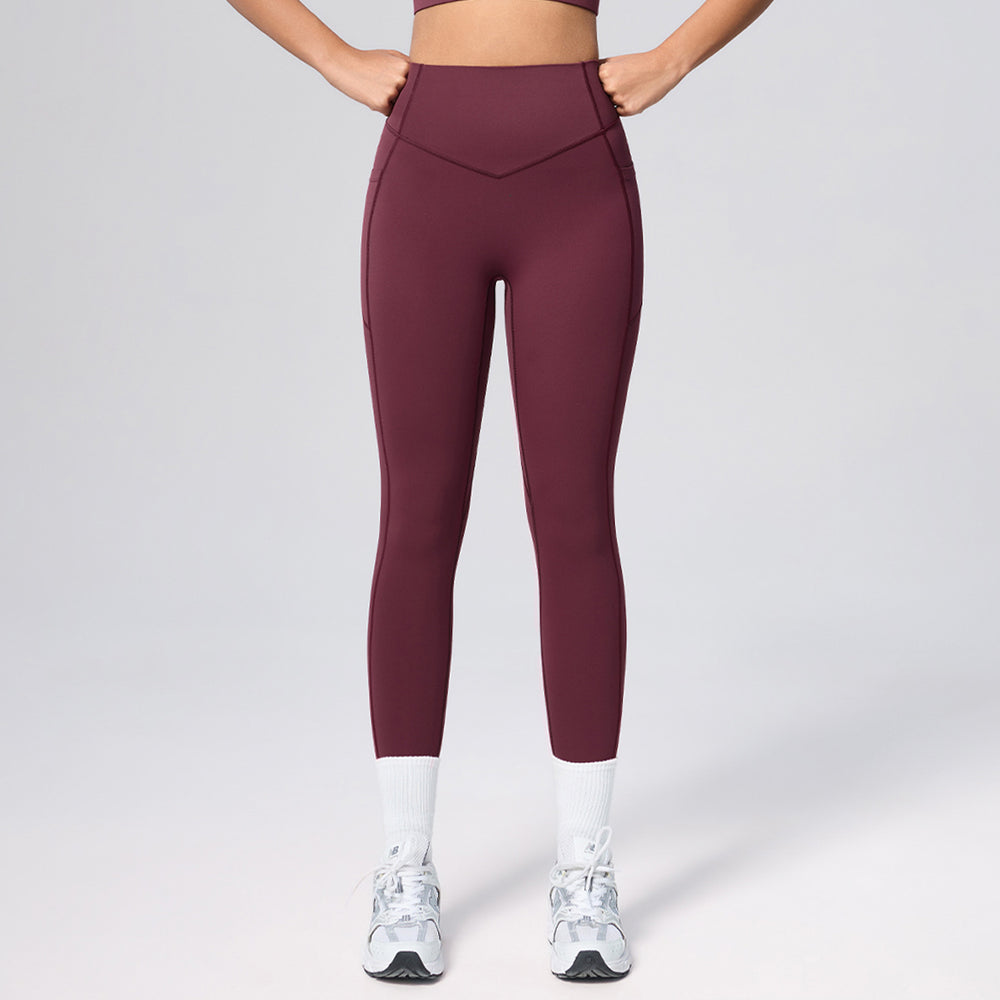 European and american new women's shaping workout set - high waist tummy control pocket yoga outfit - stretchy & breathable fitness set