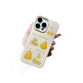 Pear illustration cream style suitable for iphone 17 mobile phone case soft leather texture suitable for apple 16 protective cover