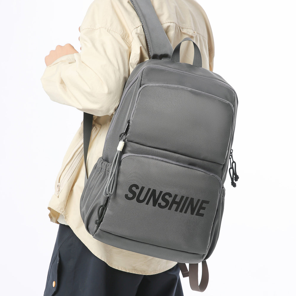 Air cushion backpack - minimalist student backpack for men, sports & outdoor, lightweight, large capacity, middle school & high school, american high street style