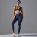 New high-waisted, butt-lifting, body-hugging, barely-there yoga outfit with sexy push-up bra sports bra set for running and fitness