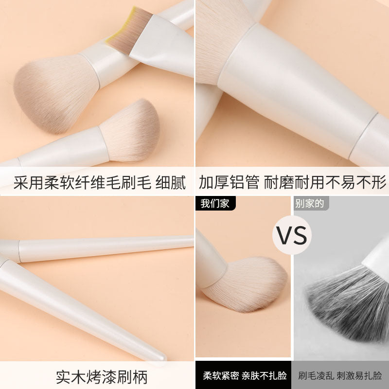 Complete makeup brush set - includes concealer, blending, eyeshadow, and blush brushes - beauty tool makeup brush kit