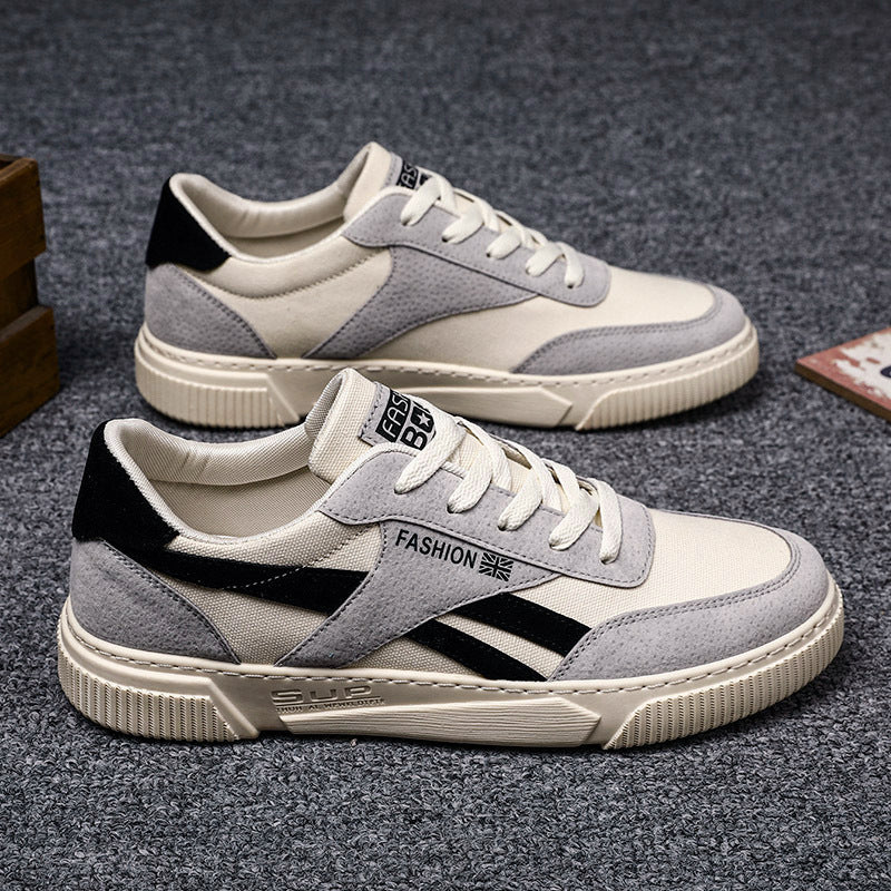 Spring men's shoes 2025 new korean style trendy versatile canvas sneakers casual student skate shoes cloth shoes sports internet celebrity style