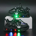 New  boys' and girls' breathable light-up mesh sneakers - trendy illuminated kids' shoes