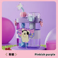 Kids' divided water bottle with stirring function, dual-drink straw cup, portable sports plastic water bottle for students
