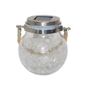 Solar powered outdoor waterproof crackle jar lights - hanging lanterns for balconies, gardens, yards, trees, and walkways
