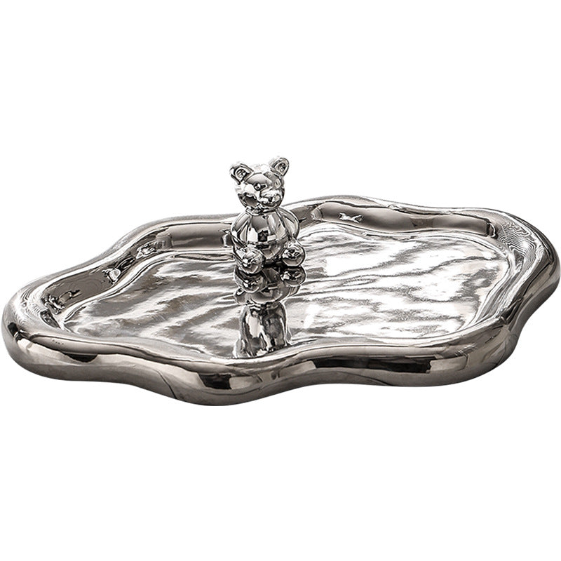 Inspopular same style electroplating photo props desktop jewelry storage display tray tea break stall accessible luxury display tray