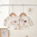 Babibele newborn half-back romper - autumn/winter quilted baby top - newborn infant monk suit - baby clothes