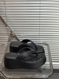 2026 new eva fashion platform flip-flops - casual beach sandals for vacation