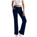 cross-border  women's solid color fashion drawstring wide-leg pants with slit hems and button detail - sporty casual trousers