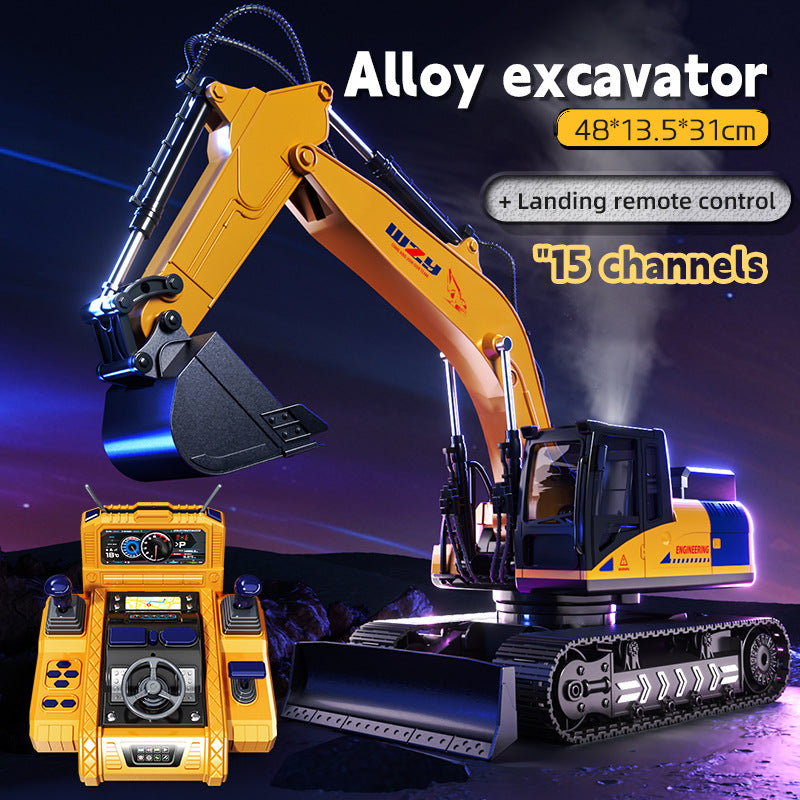 best-selling jumbo remote control multi-functional control panel light and music excavator, a big toy for boys' construction vehicle enthusiasts