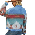 European and american cross-border foreign trade women's clothing  independent station autumn hard-washed color matching denim outwear shorttops