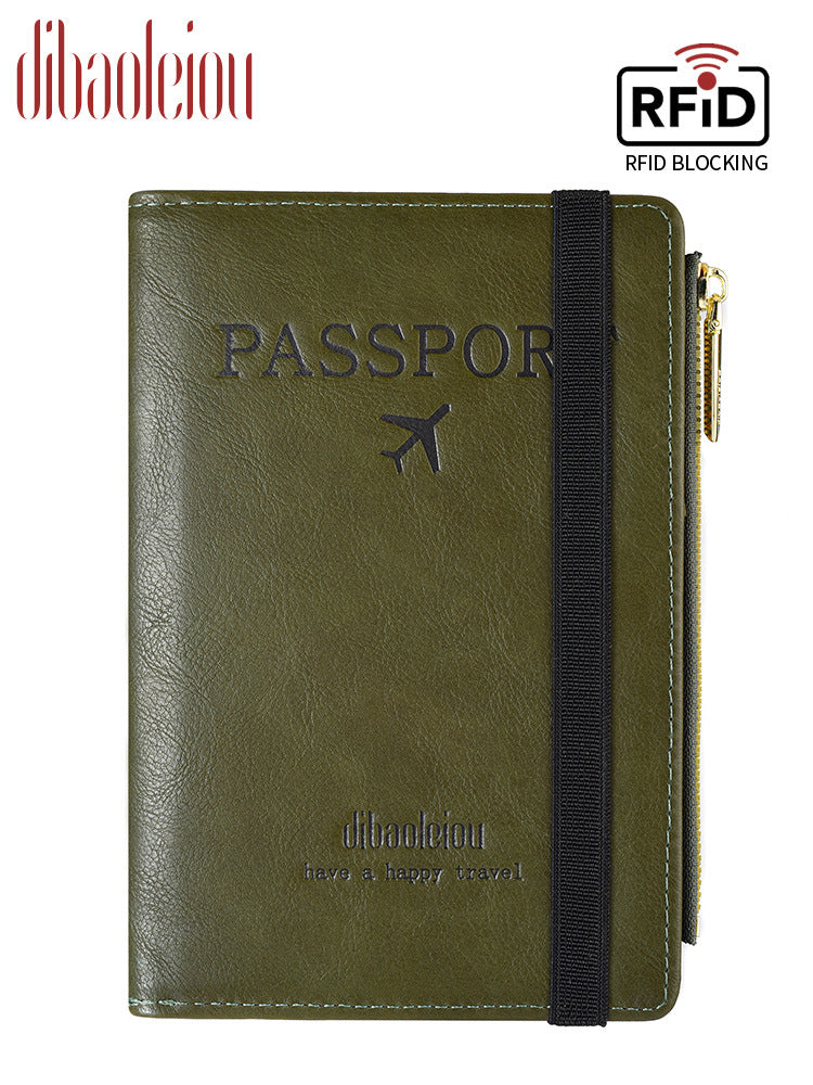 RFID anti-theft brush, multi-functional passport bag, men's and women's ID holder, passport holder, wallet, overseas ID bag, card bag.