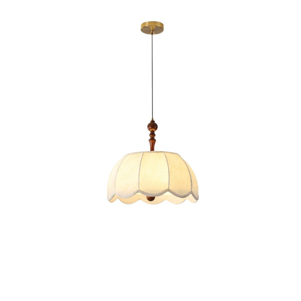 French lace fabric dining table chandelier solid wood top beads soft light fabric b&b restaurant kitchen bar soft decoration atmosphere