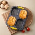New food-grade 4-cavity silicone bread mold baking pan, home cake mold, diy baking tool