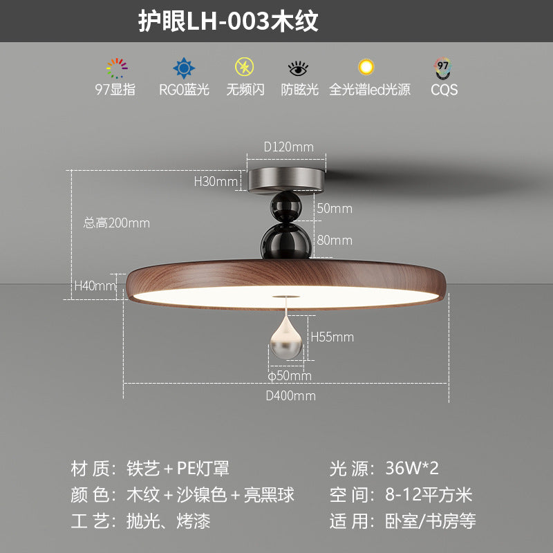 [Strict selection] American pastoral retro chandelier 2025 new French cream wind walnut color eye protection room light
