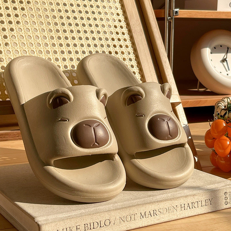 Kapibara slippers women's summer 2025 new couple home wear non-slip middle-aged and older children's cool slippers men