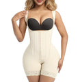 tummy control butt lift front-breasted body shaping jumpsuit with adjustable shoulder straps and crotch zipper one-piece corset shaping
