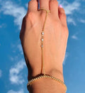 European and american cross-border zircon mitten bracelet for women, gold bead ring chain, simple fashion jewelry new product