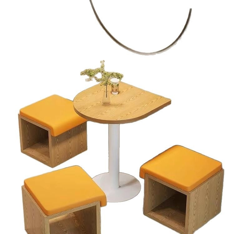 Bench can be used as a wall-mounted booth casual table and chair double sofa restaurant cafe dessert milk tea shop sofa table and chair