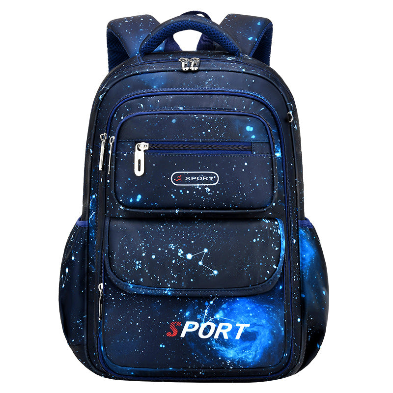 New Vertical Fashion Star Dream Cartoon Primary School Students Grades 3-6 Ridge Protection and Burden Reduction School Bag Children's Backpack