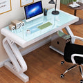 Computer desk for home bedroom student study desk minimalist tempered glass office writing table economical desktop