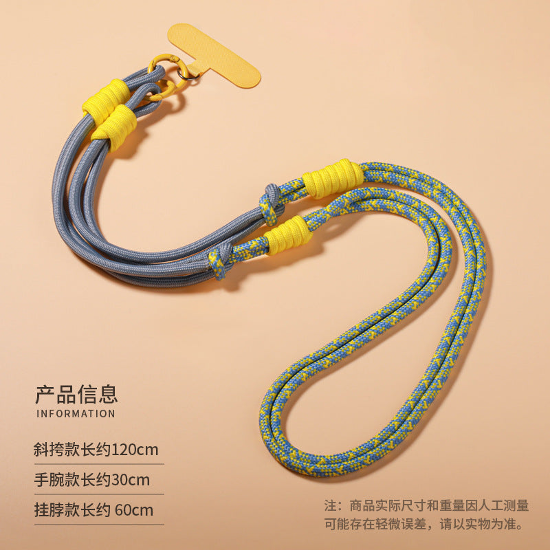 Multifunctional adjustable phone lanyard - crossbody, backpack, portable nylon long strap - neck hanging, personalized braided lanyard, anti-loss