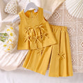 Children's clothing pink bowstops+pants suitsummernew arrivalgirl cute asia