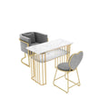 Scandinavian iron sofa chair accessible luxury nail salon back chair marble table manicure table soft bag manicure chair suit