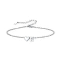 European and american style 26 alphabet letter bracelet for women - fashionable, minimalist, elegant stainless steel heart letter bracelet