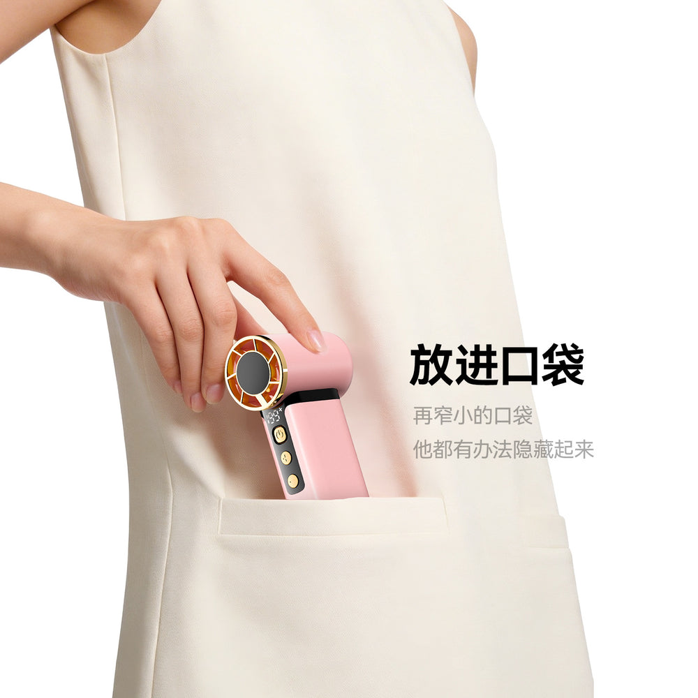 new arrival mini handheld small fan usb rechargeable digital display portable flap pocket pants turbine violent high speed fan