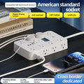 Us standard travel adapter power strip with 16 outlets, 5 usb ports - ideal for traveling to the us, canada, and mexico - home use