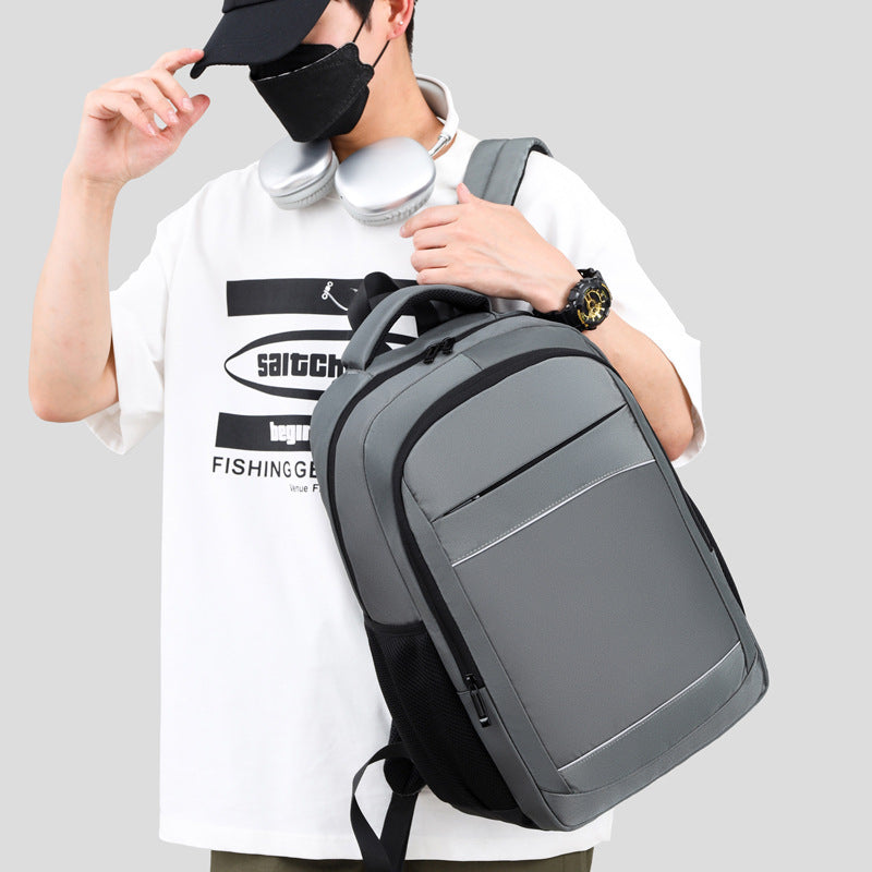 Cross-border new short-distance business trip large-capacity simple male business travel computer bag solid color leisure student backpack