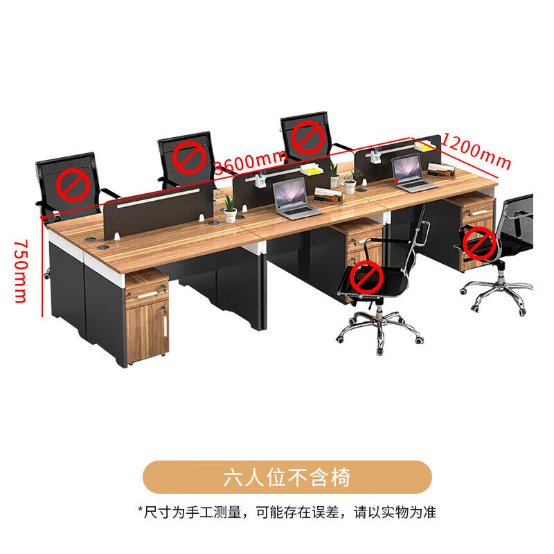 Saint li office desk and chair set - partitioned workstation for employees