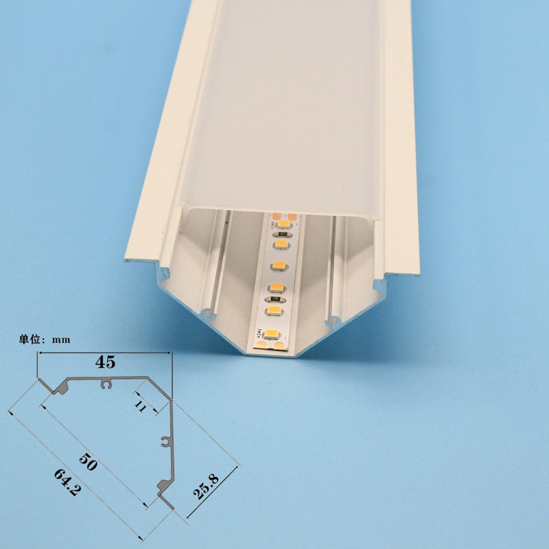 Luminous top corner line light, plaster line light with ceiling-free living room ceiling LED lighting, luminous corner line light