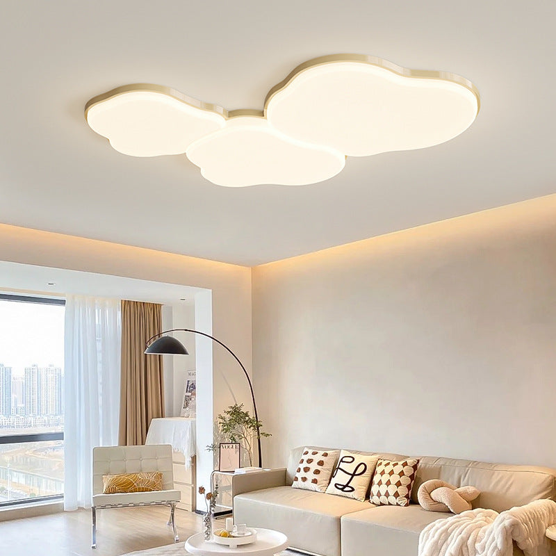 Cream wind cloud ceiling light 2025 new eye protection living room light simple modern lighting whole house package combination