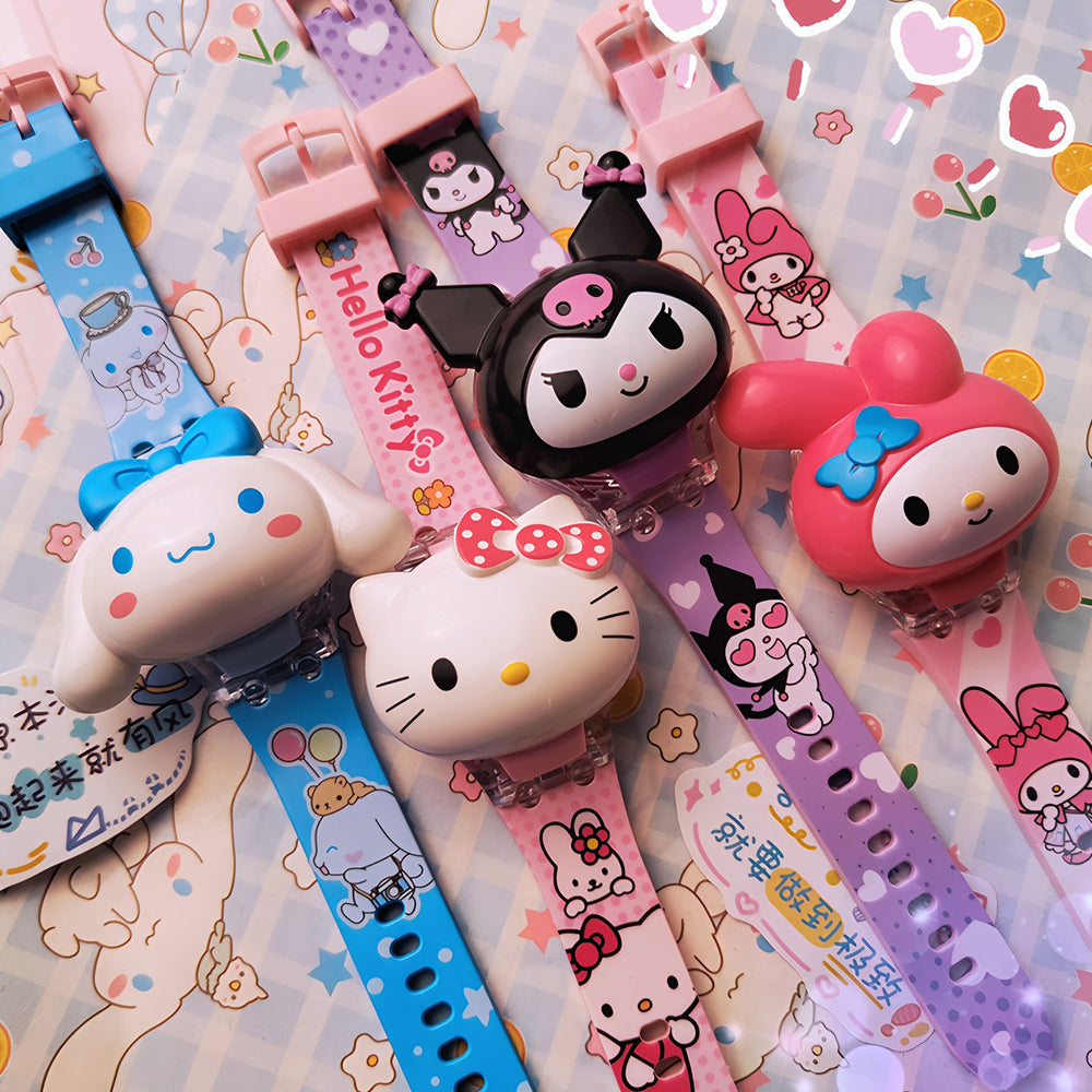 New musical light-up cartoon flip electronic watch for kids - educational toy, perfect birthday gift for preschoolers (boys & girls)