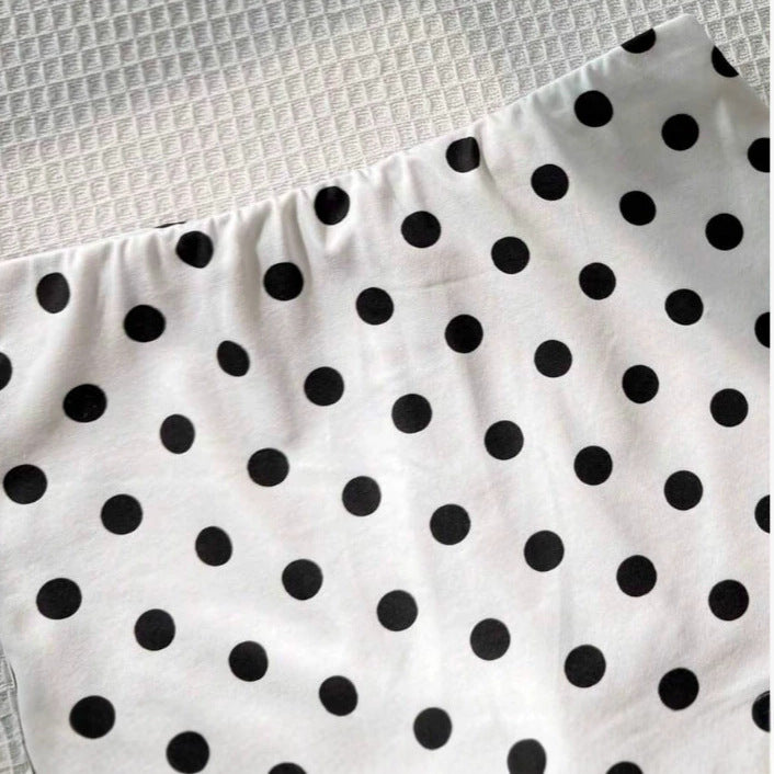European and american y2k retro polka dot mini skirt with built-in shorts - high waist, slim fit, sexy skort