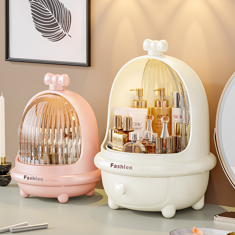 Rotating Cosmetics Storage Box Desktop Drawer Skin Care Products Dust Cabinet Premium Sense Dresser Large Capacity Shelf