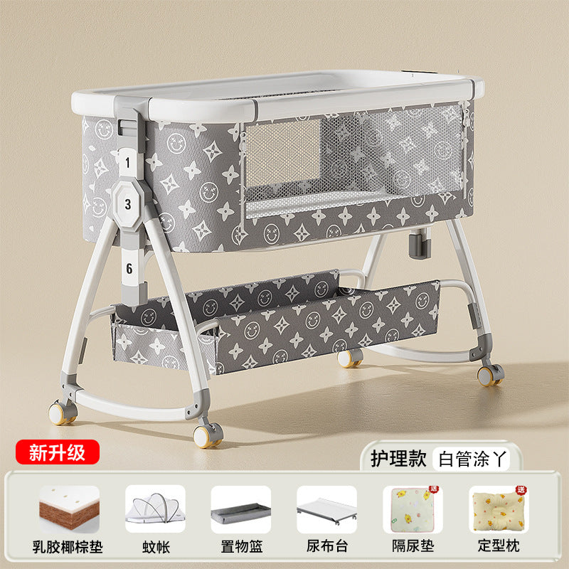 Baby crib - portable, foldable, multi-functional bassinet - newborn & toddler convertible bed