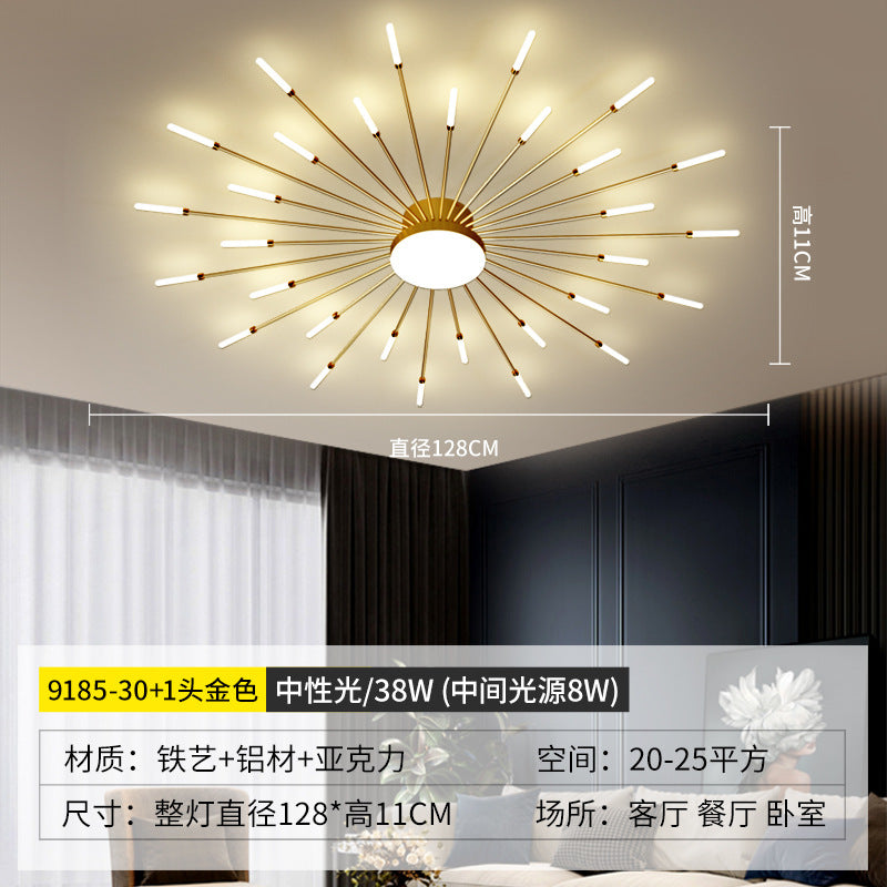 Home chandelier Modern simple LED lamps Lighting bedroom new fireworks led ceiling lamp Living room custom chandelier