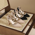 105-8 elegant and comfortable rivet-embellished high heel sandals - 2025 summer new collection - pointed toe stiletto heel with platform