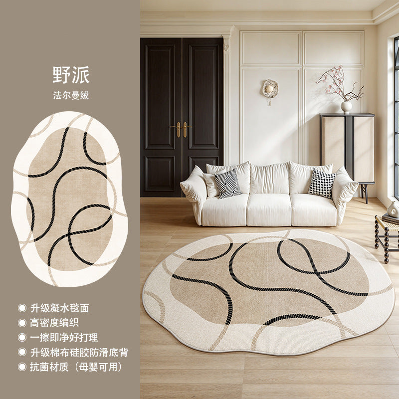 Distributed carpet living room no-wash and wipeable new arrival medieval style frenchretro special-shaped irregular stain-resistant bedroom floor mat