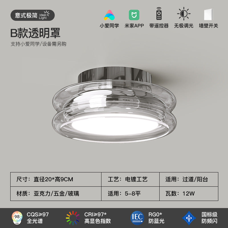 [Strict selection] Aisle light Italian minimalist entrance entrance foyer light full spectrum eye protection cloakroom ceiling light